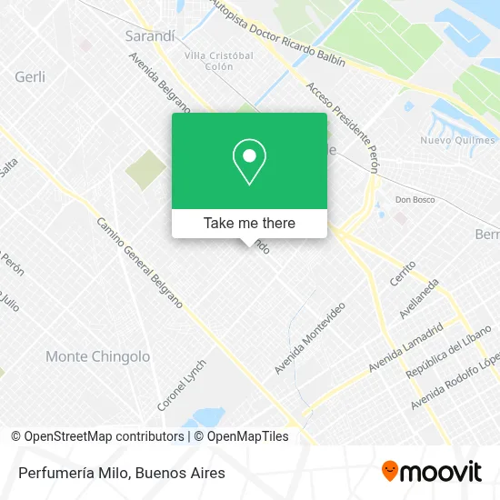 Perfumería Milo map