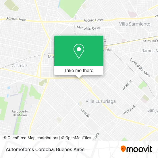 Automotores Córdoba map