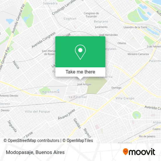 Modopasaje map