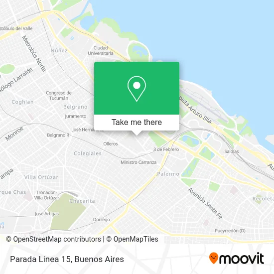 Parada Linea 15 map