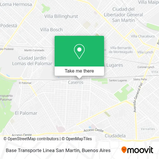 Base Transporte Linea San Martin map