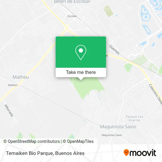 Temaiken Bio Parque map