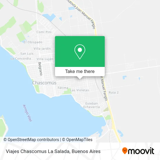 Viajes Chascomus La Salada map