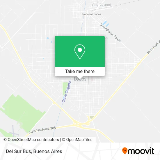 Del Sur Bus map