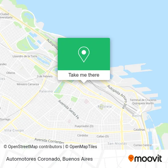 Automotores Coronado map