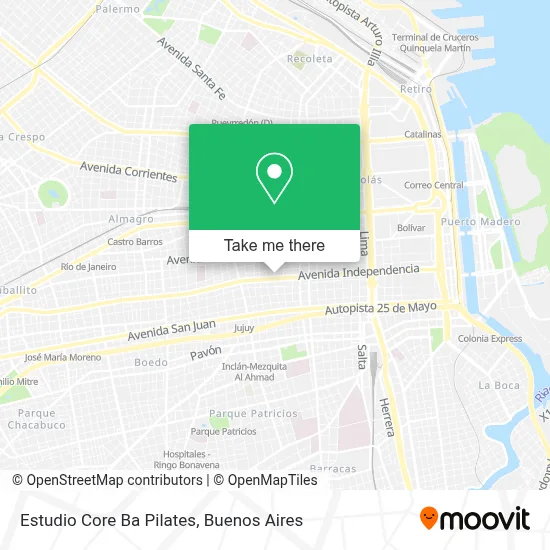 Estudio Core Ba Pilates map