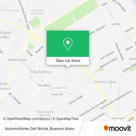 Automotores Del Norte map