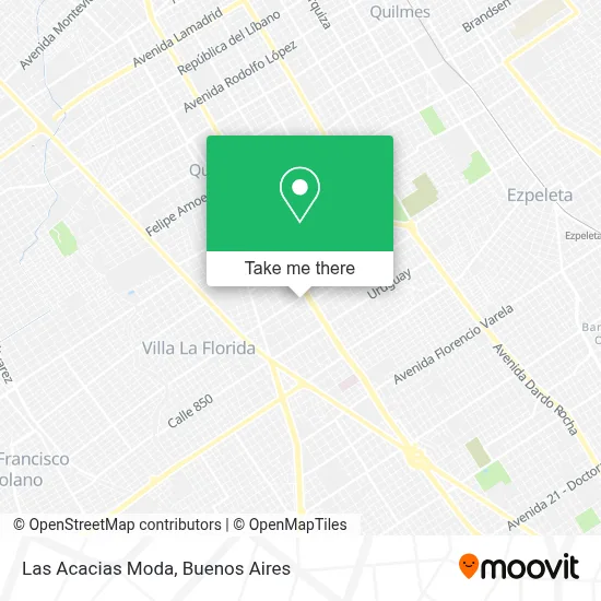 Las Acacias Moda map