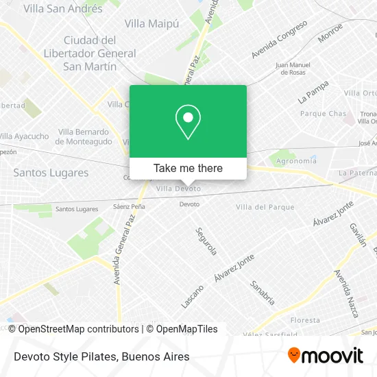 Devoto Style Pilates map