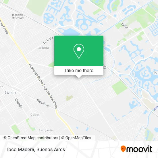 Toco Madera map