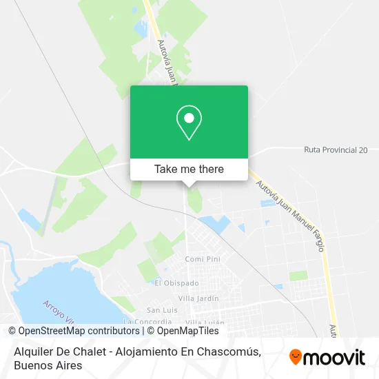 Alquiler De Chalet - Alojamiento En Chascomús map