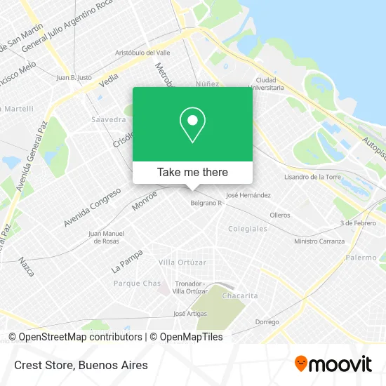 Crest Store map