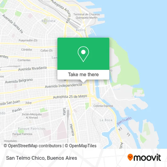 San Telmo Chico map