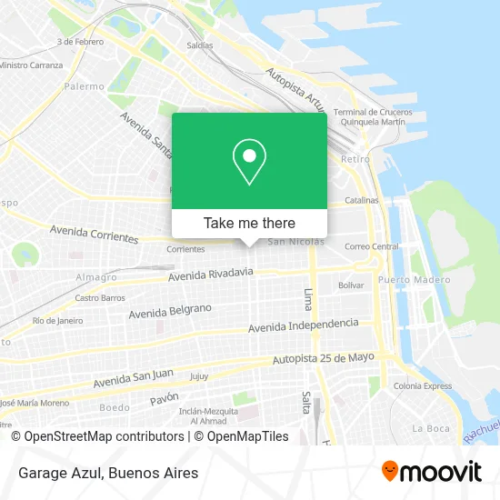 Garage Azul map