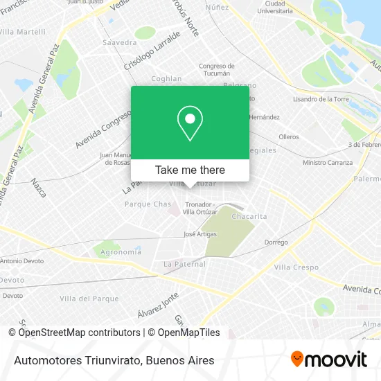Automotores Triunvirato map
