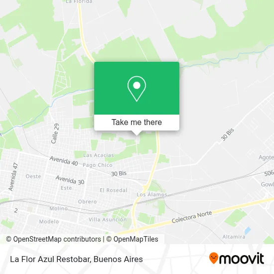 La Flor Azul Restobar map