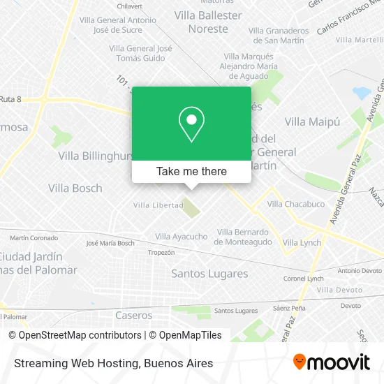 Streaming Web Hosting map