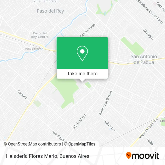 Heladería Flores Merlo map