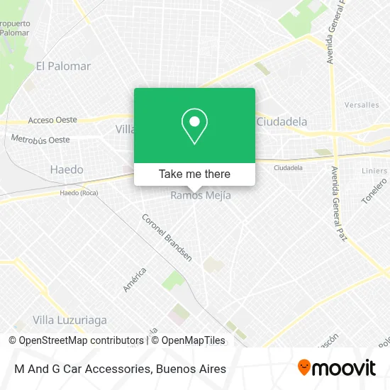 M And G Car Accessories map
