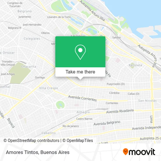 Amores Tintos map