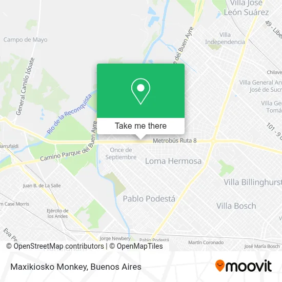 Maxikiosko Monkey map