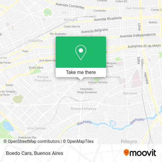 Boedo Cars map