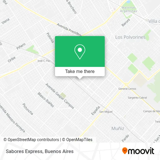 Sabores Express map