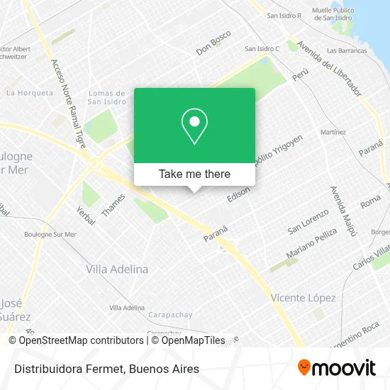 Distribuidora Fermet map