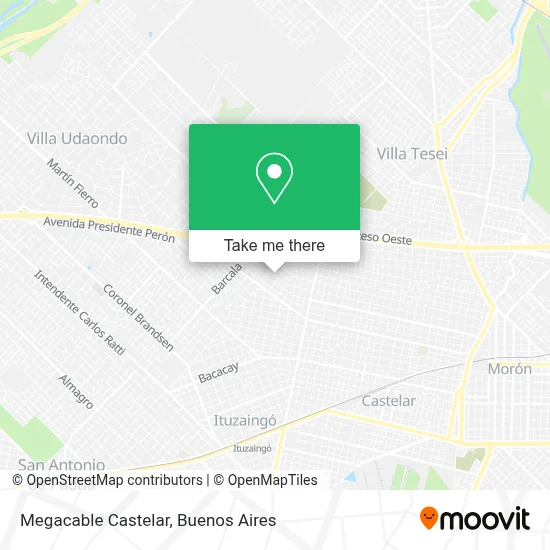 Megacable Castelar map