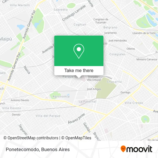 Ponetecomodo map