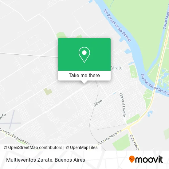 Multieventos Zarate map