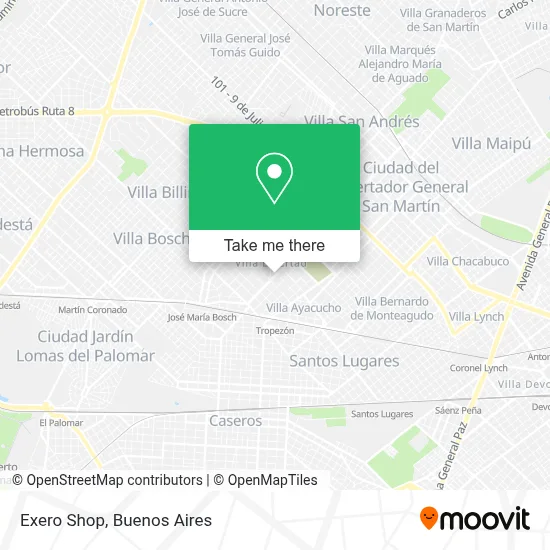 Exero Shop map