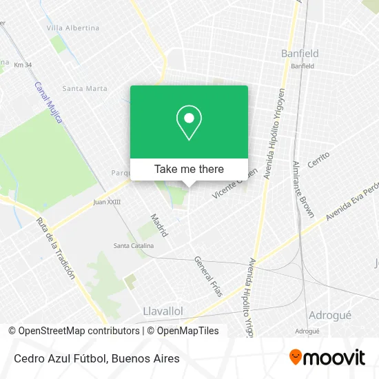 Cedro Azul Fútbol map