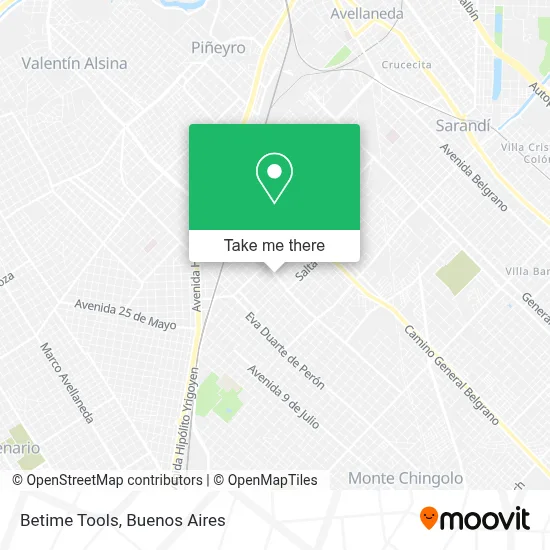 Betime Tools map