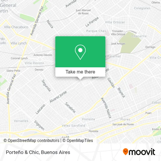 Porteño & Chic map