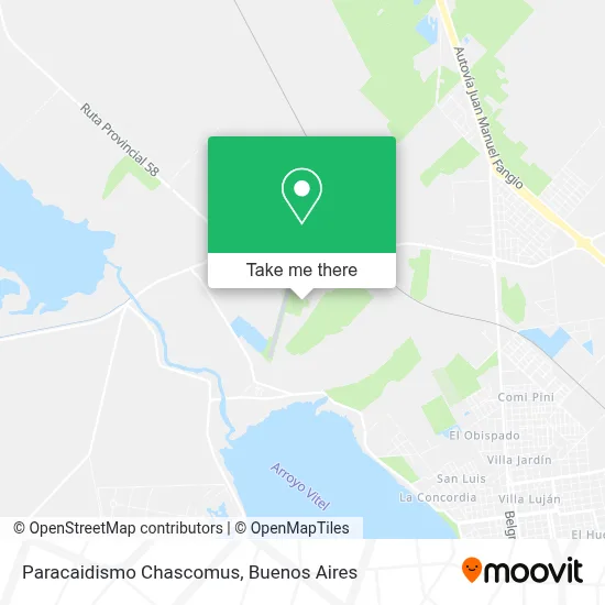 Paracaidismo Chascomus map