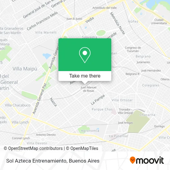 Sol Azteca Entrenamiento map