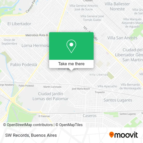 SW Records map