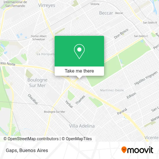 Gaps map