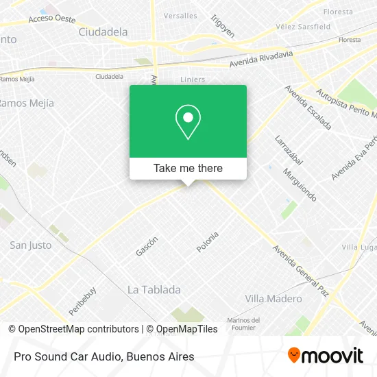 Pro Sound Car Audio map