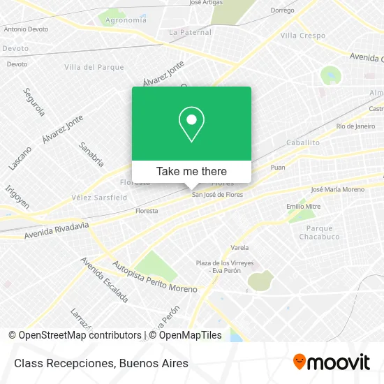Class Recepciones map