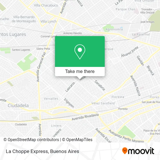 La Choppe Express map