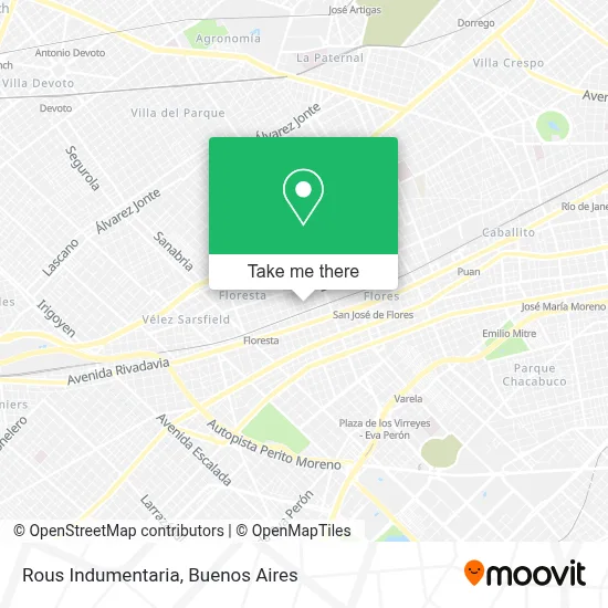Rous Indumentaria map