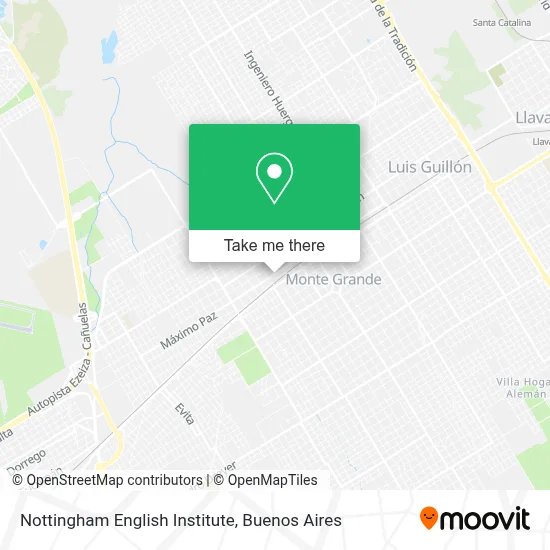 Nottingham English Institute map