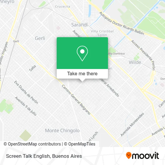 Screen Talk English map