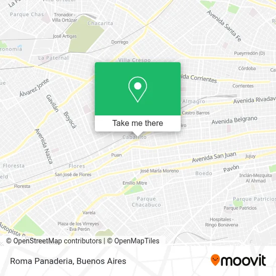 Roma Panaderia map