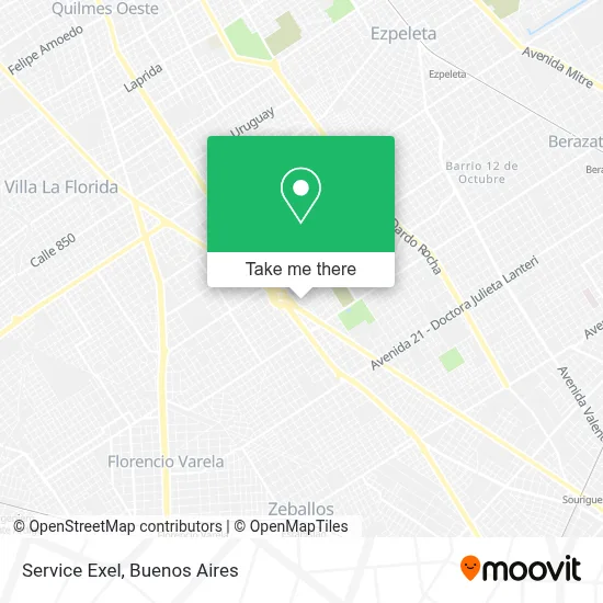 Service Exel map
