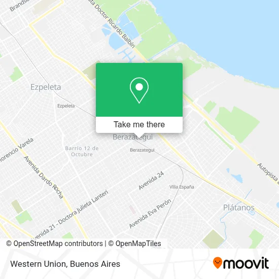 Western Union map