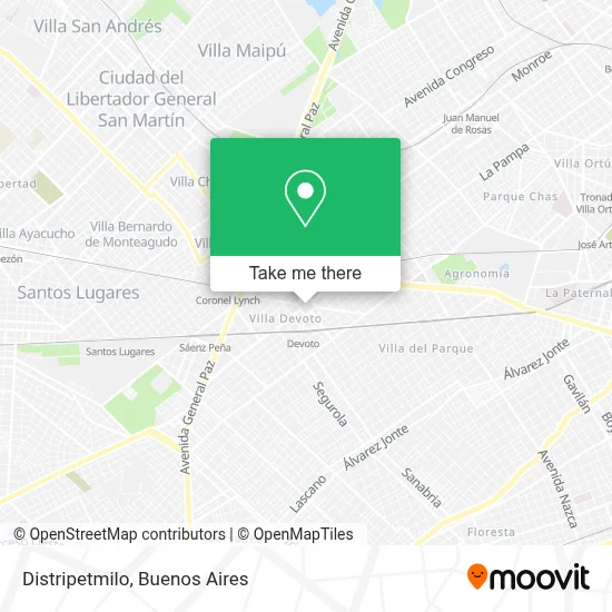 Distripetmilo map