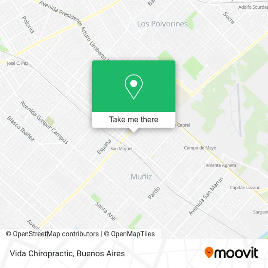 Vida Chiropractic map